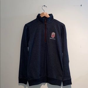 Brown University Grey Half-Zip Pullover